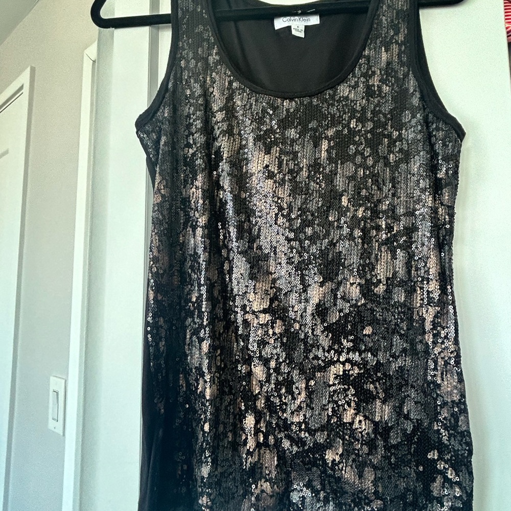 Calvin Klein Black Sequin Women's Top